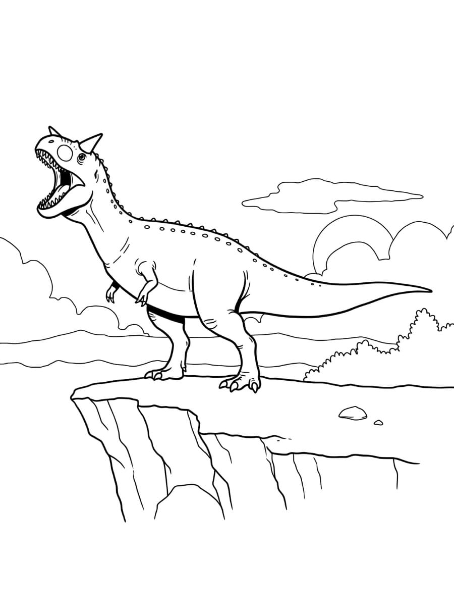 Coloriage Carnotaurus Pour Enfants