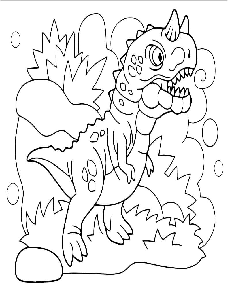 Coloriage Carnotaurus Pour les Enfants