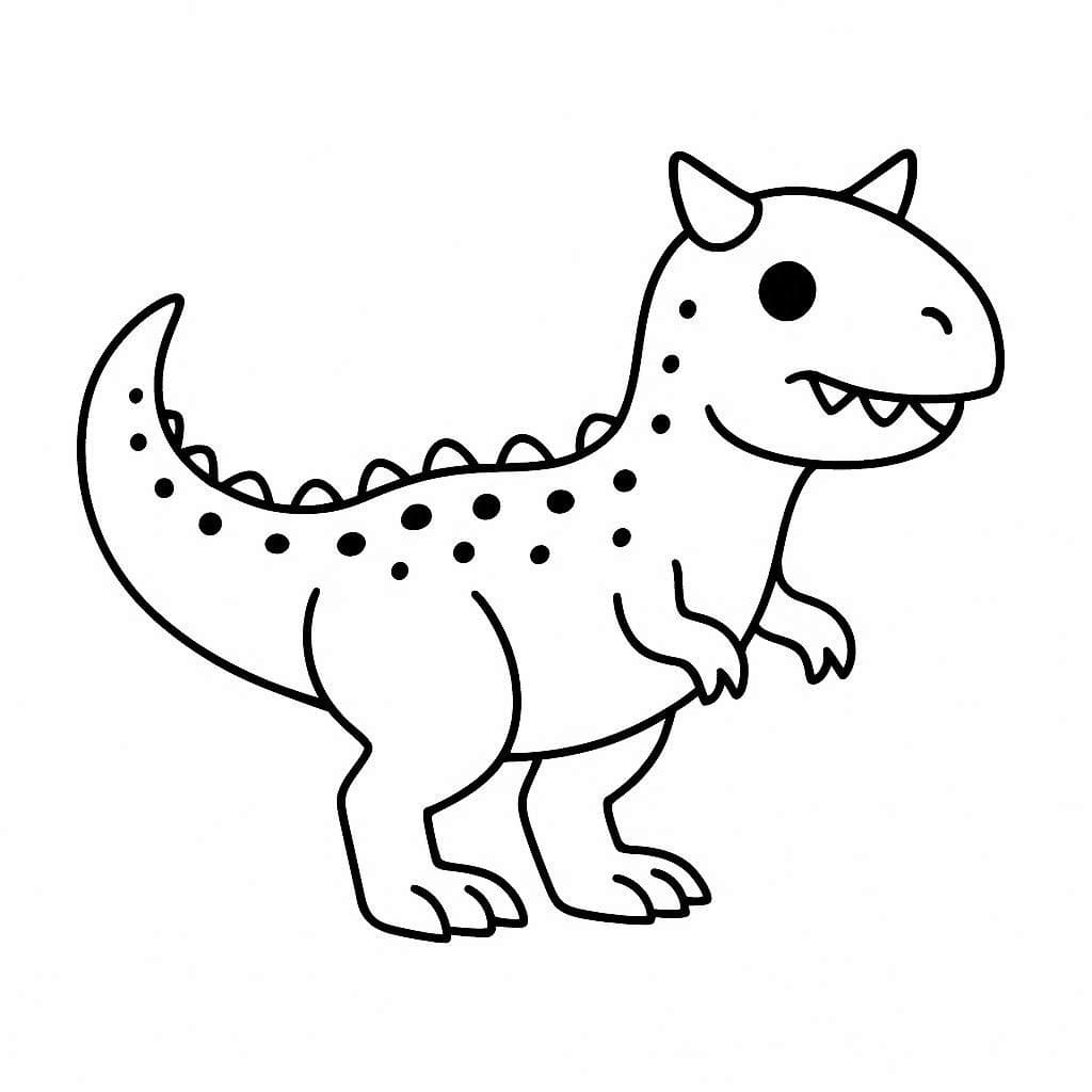Coloriage Carnotaurus très Mignon