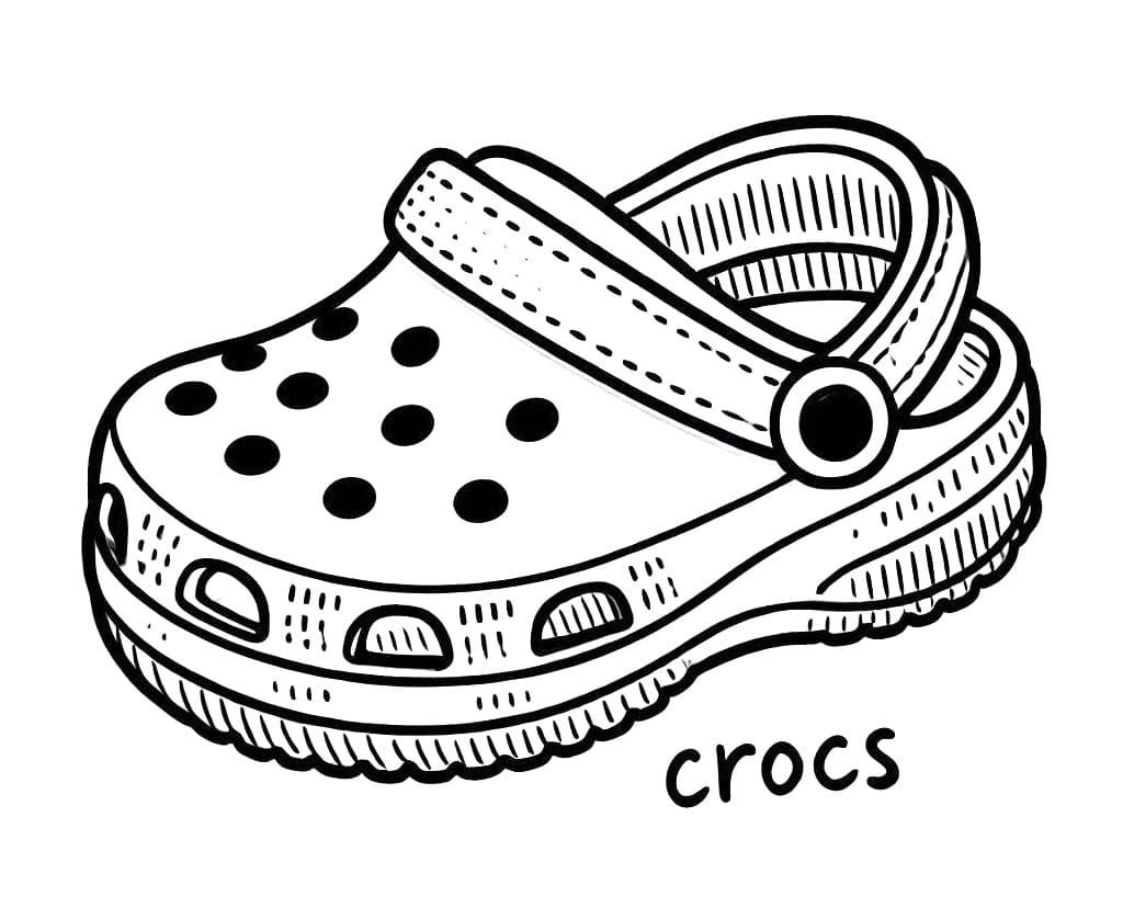 Coloriage Crocs Gratuit Pour les Enfants
