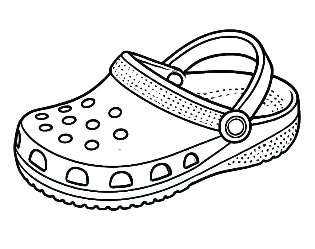 Coloriage Crocs Imprimable Gratuit Pour les Enfants