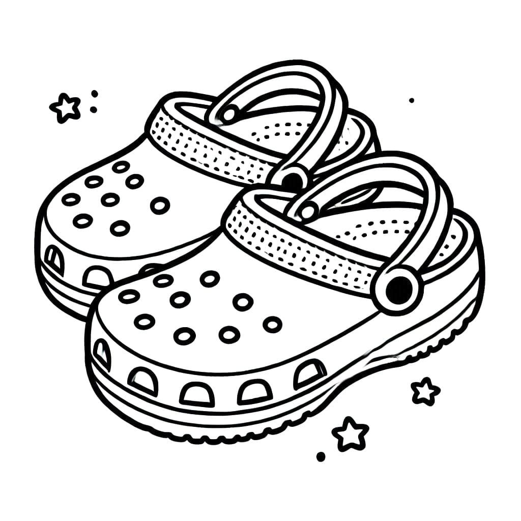 Coloriage Crocs Imprimable Pour les Enfants