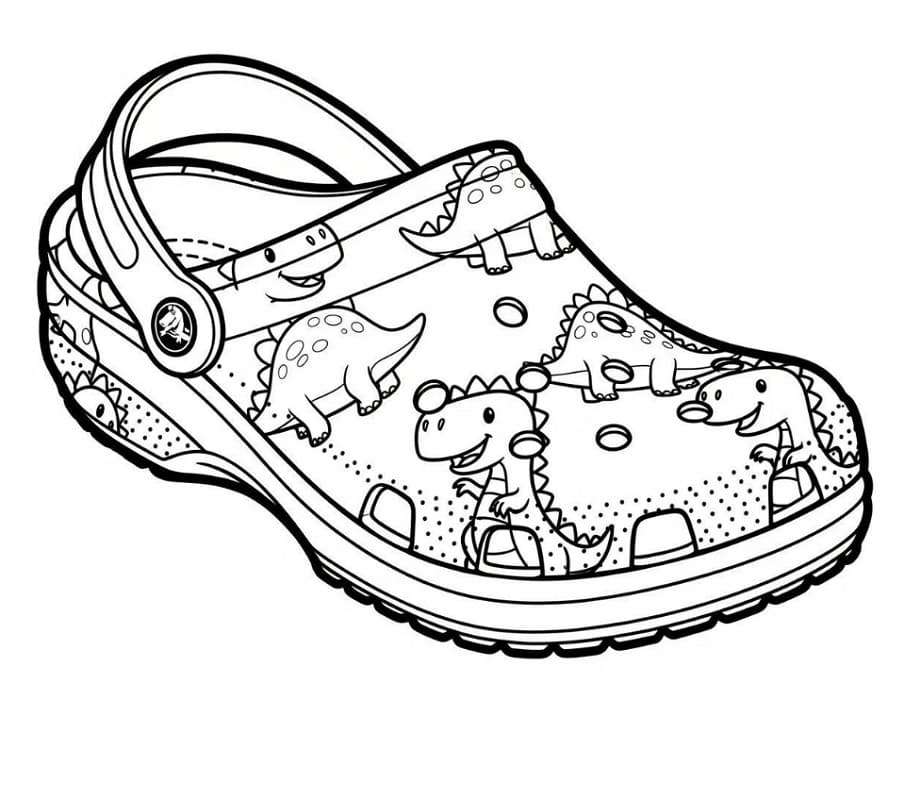 Coloriage Crocs très faciles