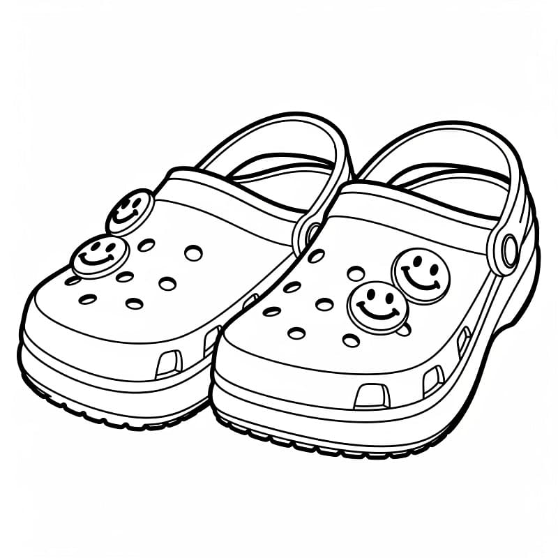 Coloriage Crocs très Mignons