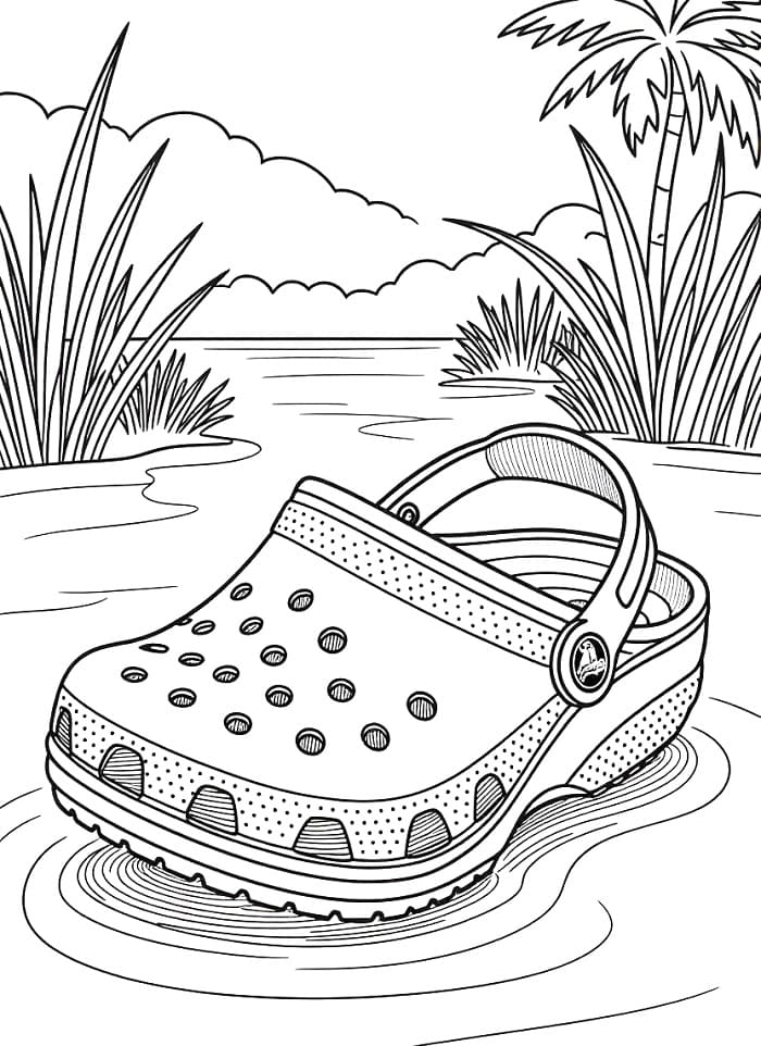 Coloriage Crocs très Simples