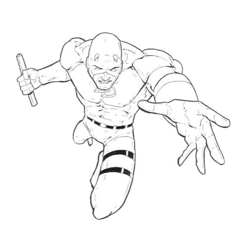 Coloriage Daredevil Gratuit Pour les Enfants