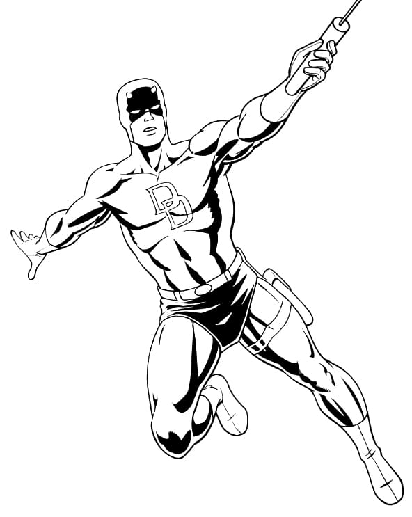 Coloriage Daredevil Imprimable