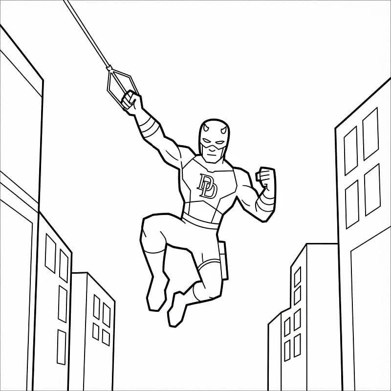 Coloriage Daredevil Marvel