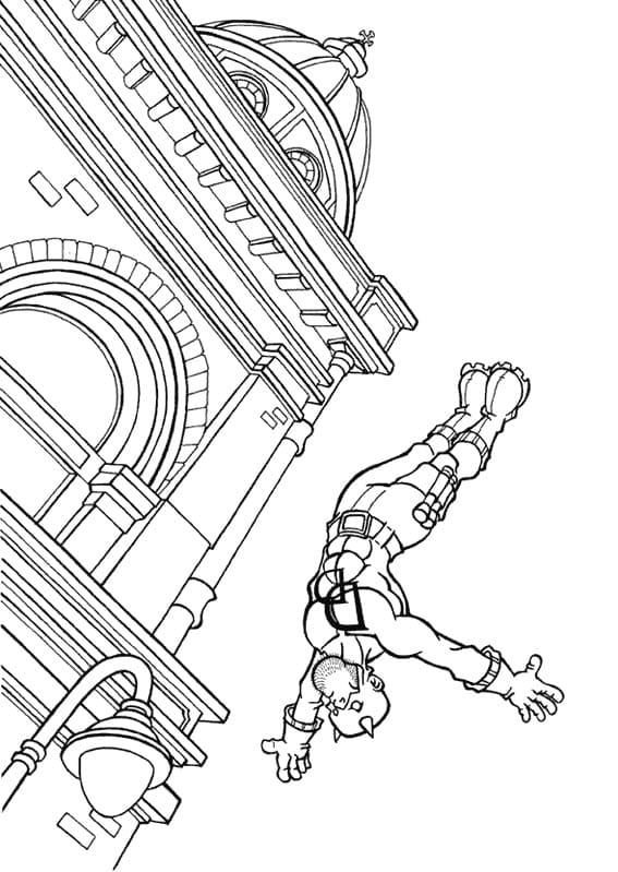 Coloriage Daredevil Pour les Enfants de 3 Ans