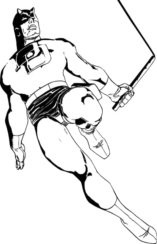 Coloriage Daredevil Pour les Enfants de 4 Ans