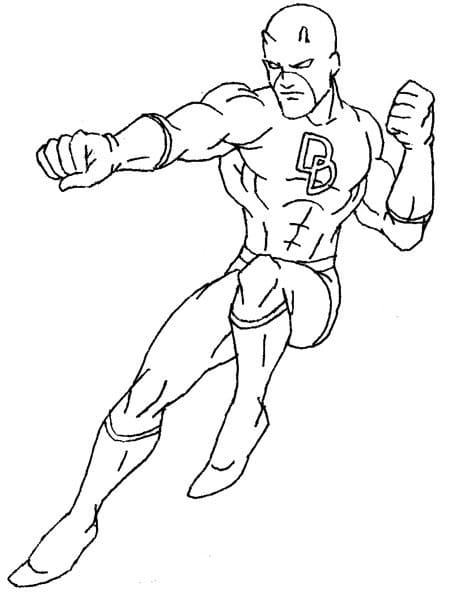 Coloriage Daredevil Pour les Enfants de 6 Ans