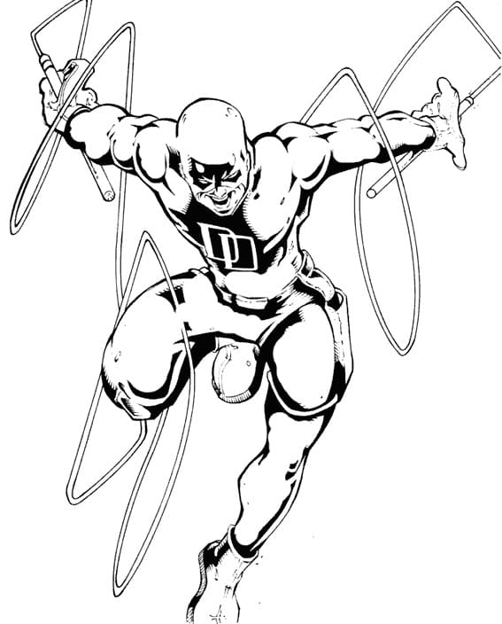 Coloriage Daredevil Pour les Enfants