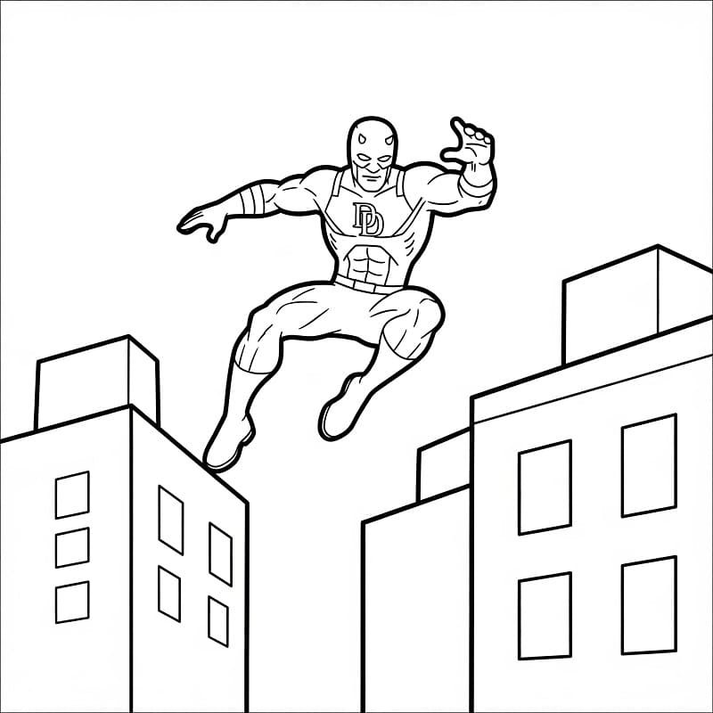 Coloriage Daredevil Super-héros Marvel