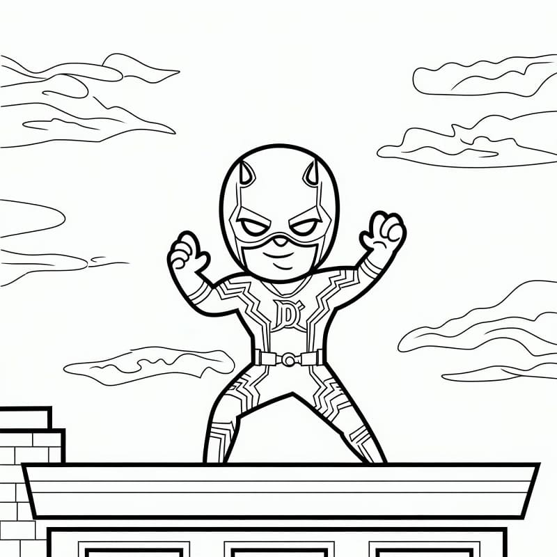 Coloriage Daredevil Très Mignon