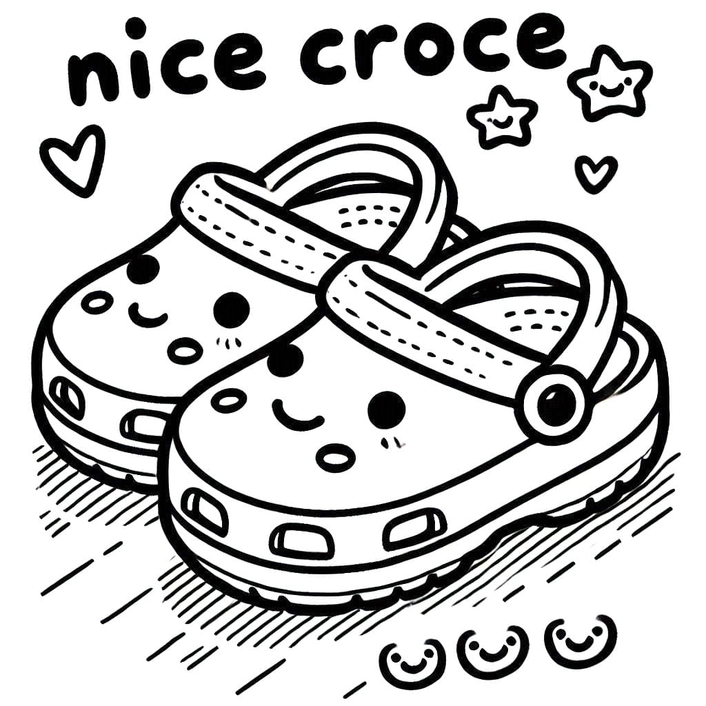 Coloriage De Jolis Crocs