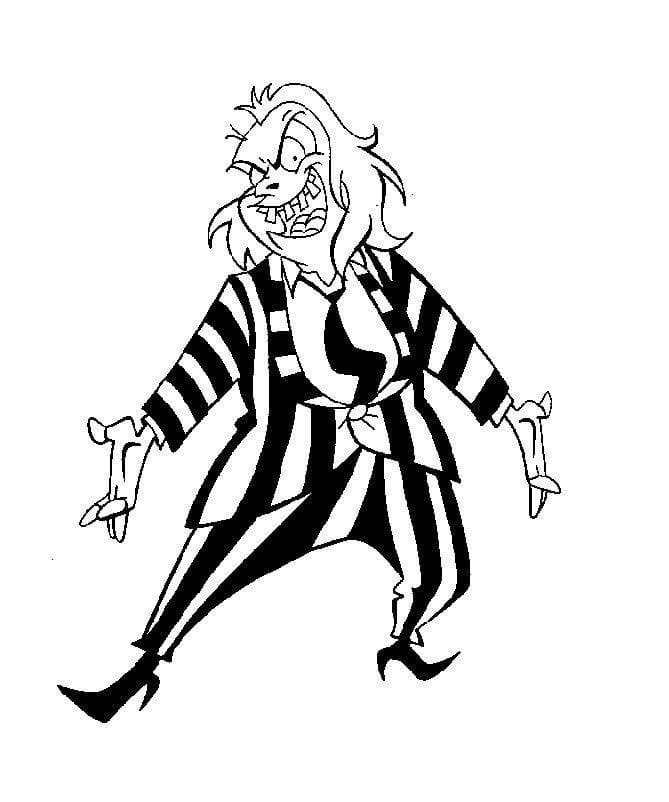 Coloriage Dessin de Beetlejuice Gratuit