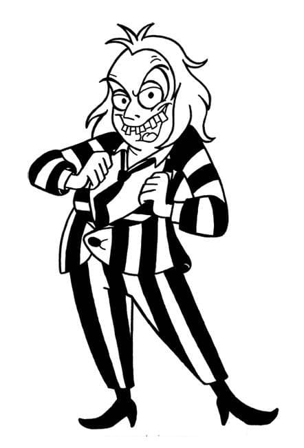 Coloriage Dessin de Beetlejuice