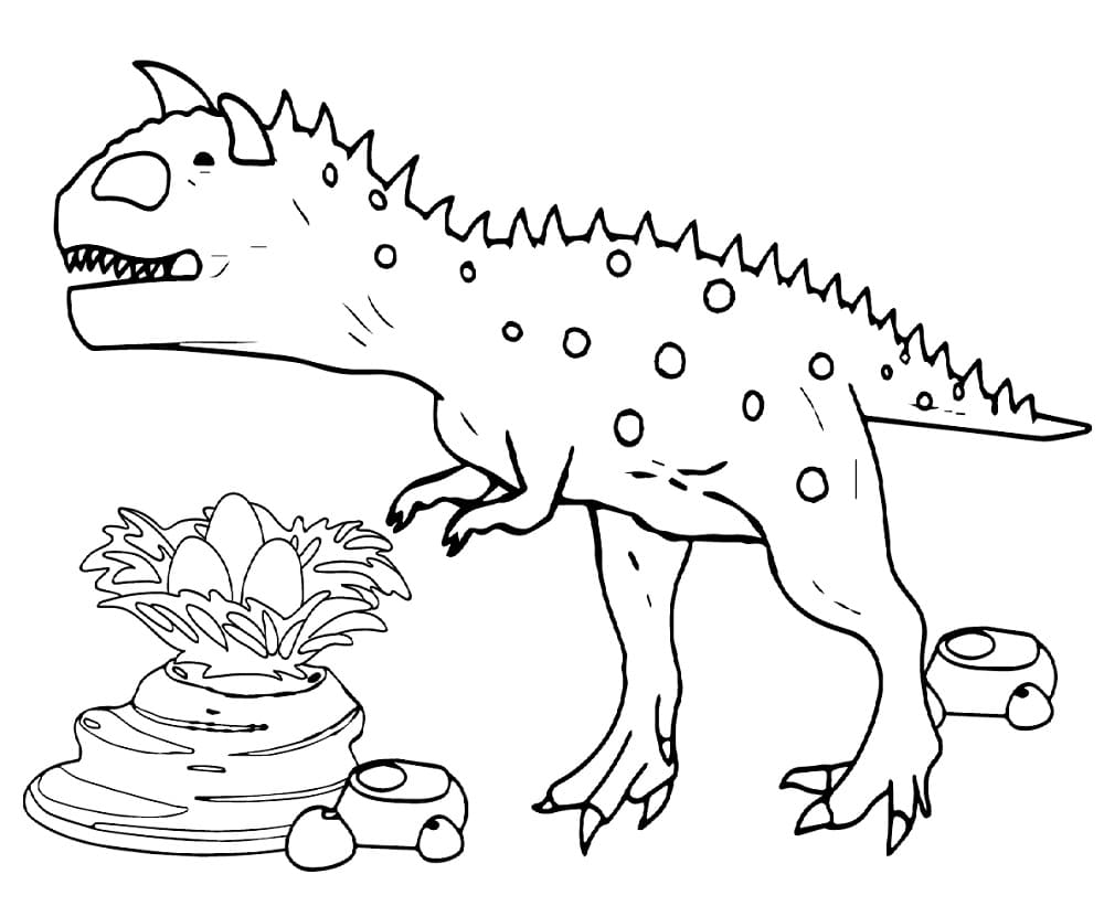 Coloriage Dessin de Carnotaurus Gratuit