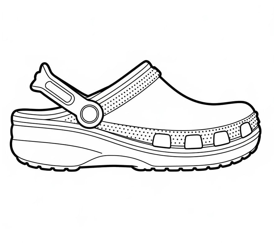 Coloriage Dessin de Crocs Gratuit