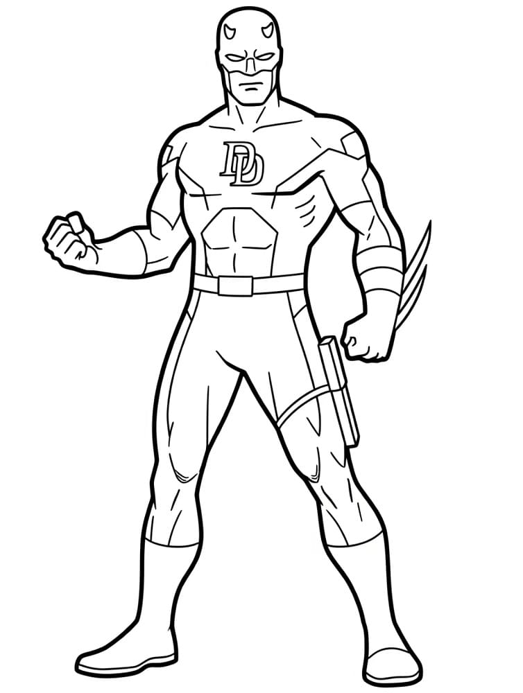 Coloriage Dessin Gratuit de Daredevil