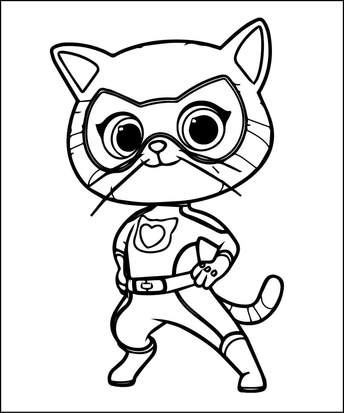 Coloriage Ginny de Superchatons