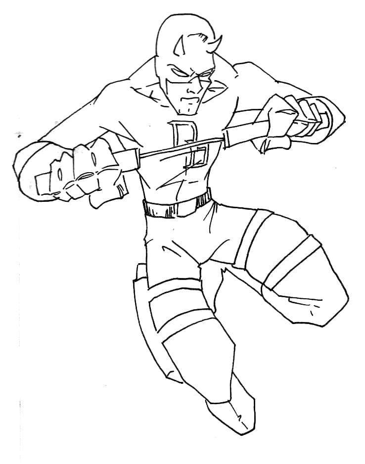 Coloriage Gratuit Daredevil