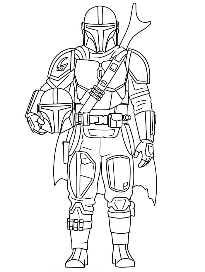 Coloriage Gratuit Mandalorian