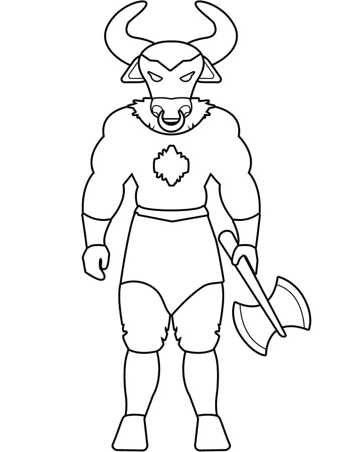 Coloriage Grecque Mythologie Minotaure