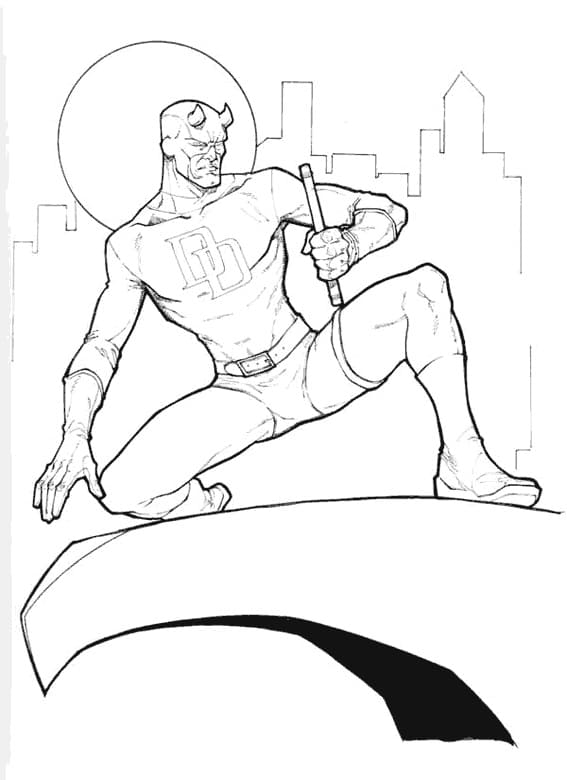 Coloriage Imprimable Daredevil