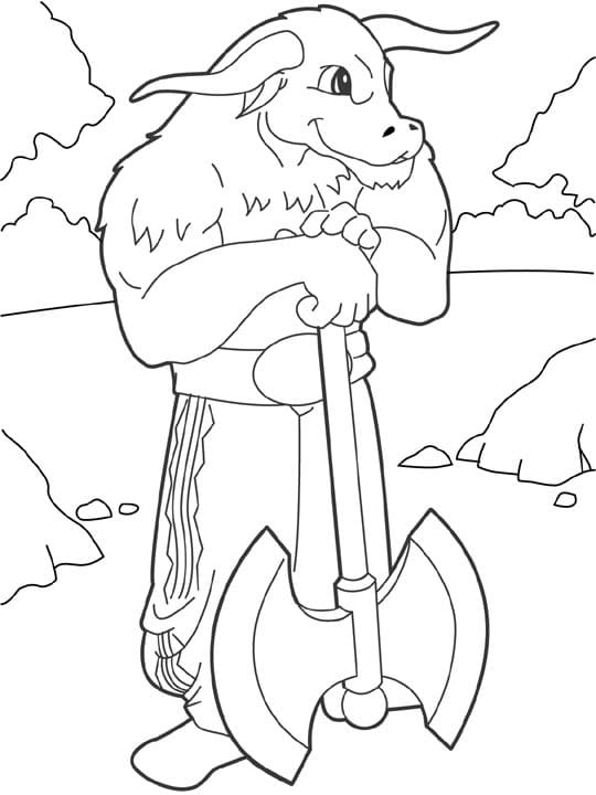 Coloriage Imprimable Gratuit Minotaure