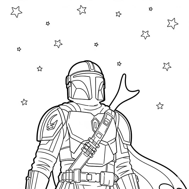 Coloriage Imprimable Mandalorian