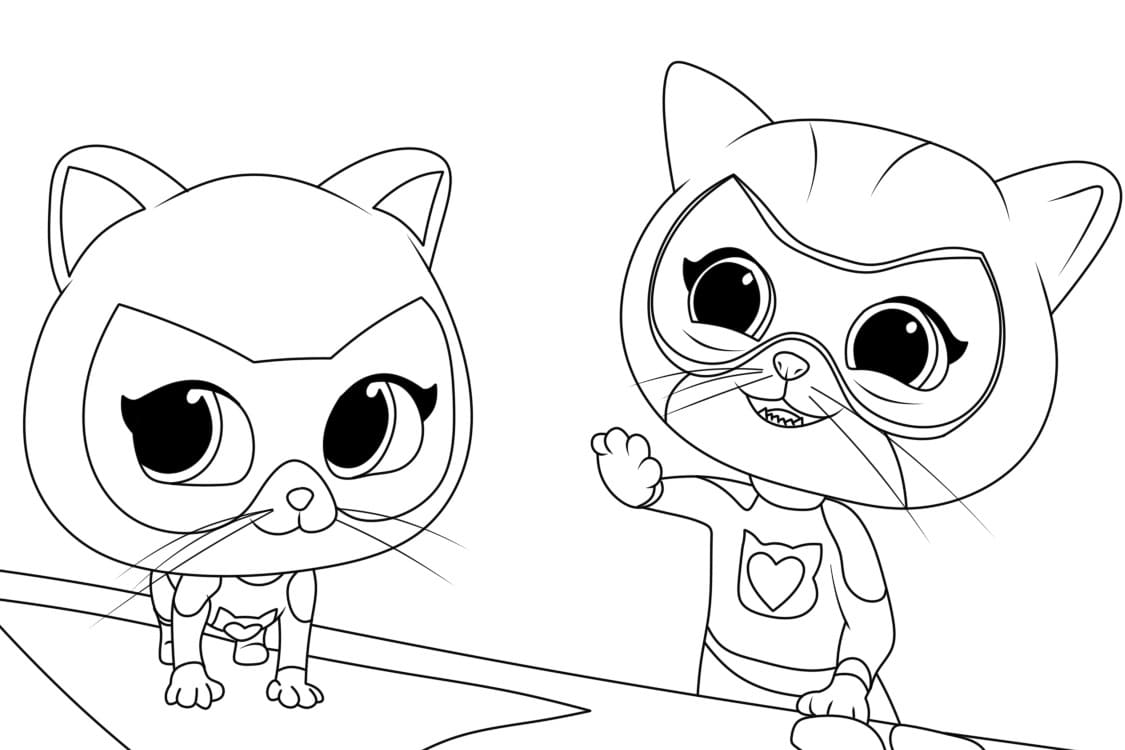 Coloriage Imprimable Superchatons