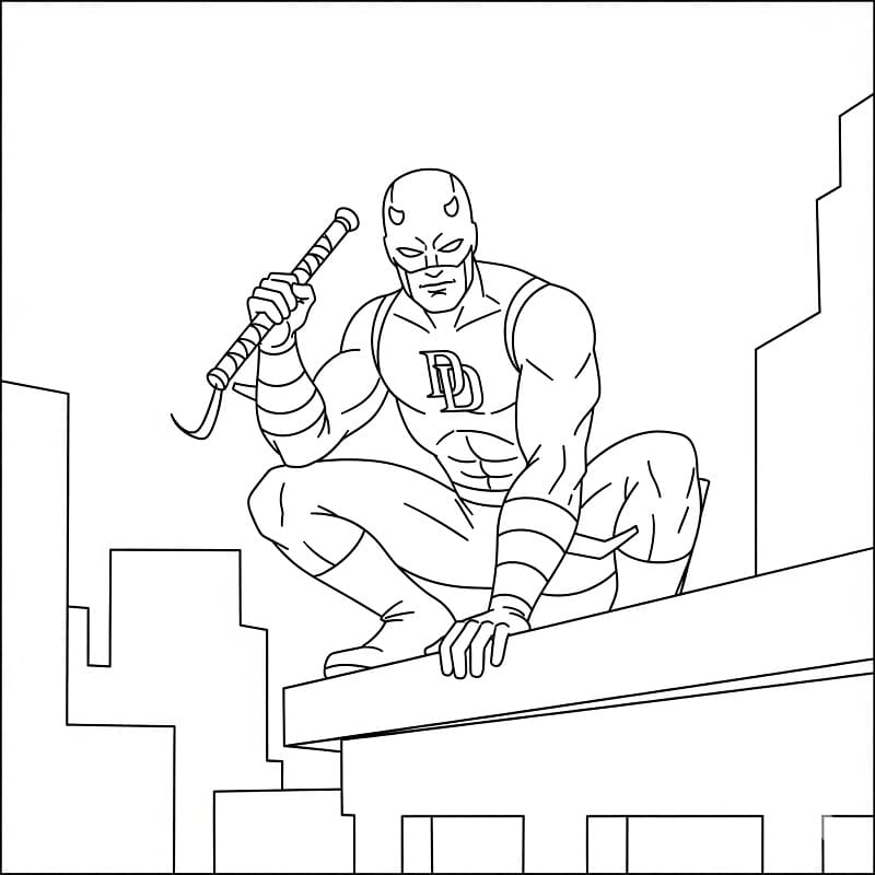 Coloriage Incroyable Daredevil