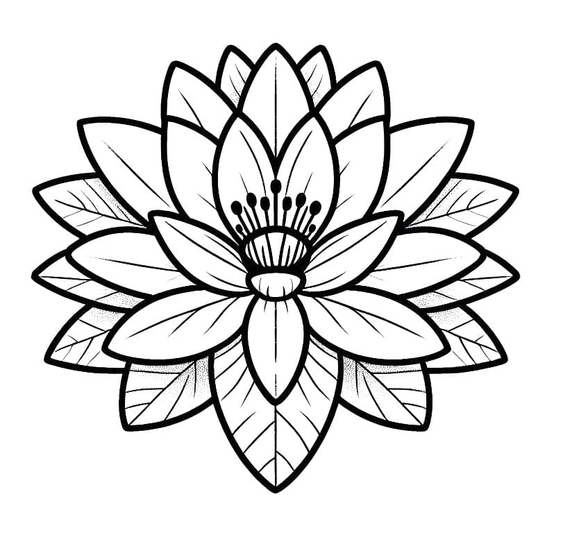 Coloriage Joli Nénuphar