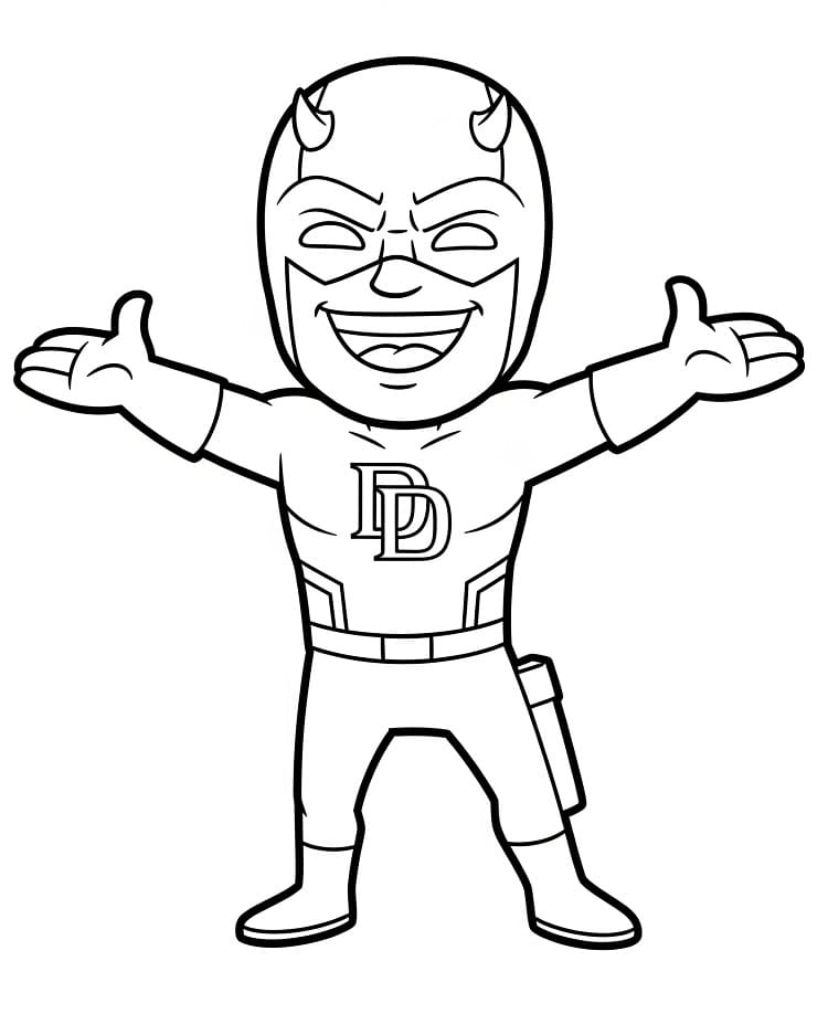 Coloriage Joyeux Daredevil