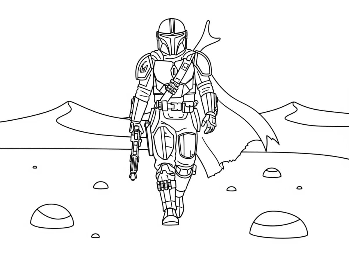 Coloriage Le Mandalorien