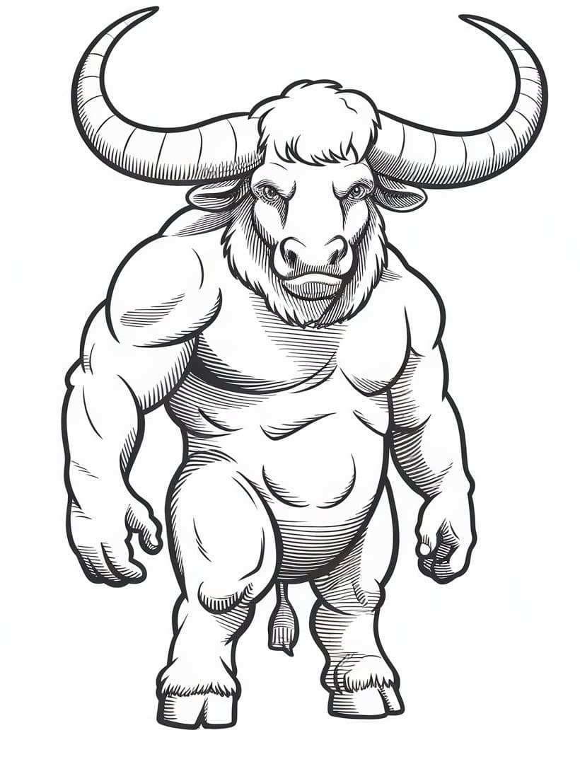 Coloriage Le Minotaure Dans la Mythologie Grecque