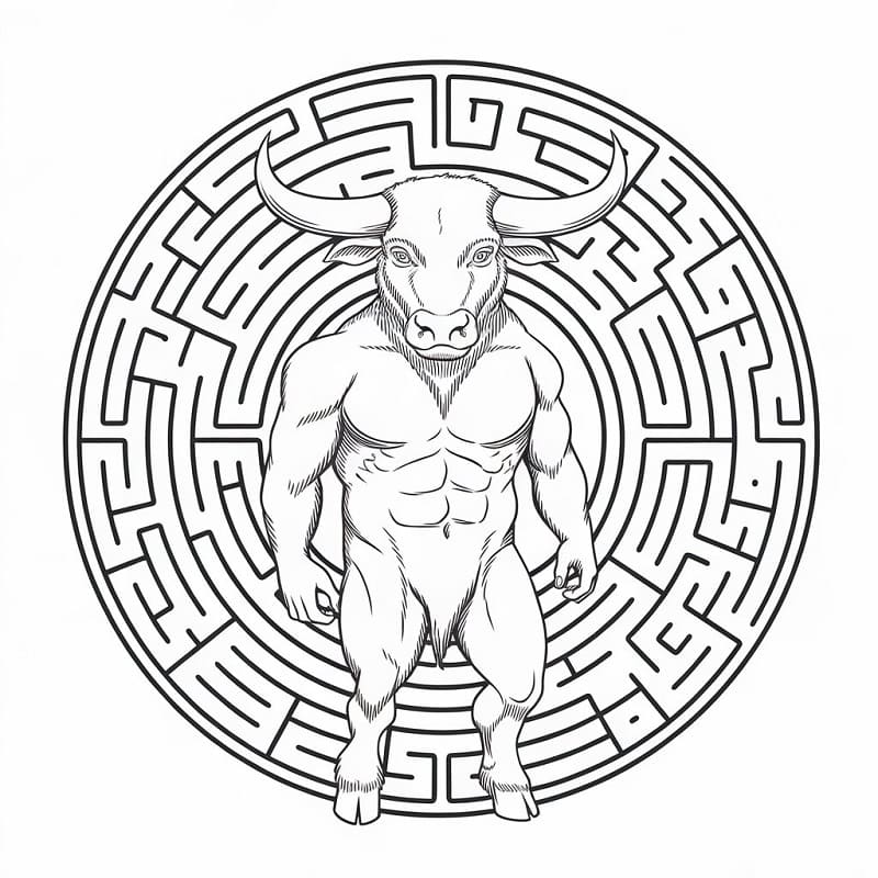 Coloriage Le Minotaure