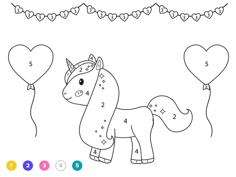Coloriage Magique bébé licorne