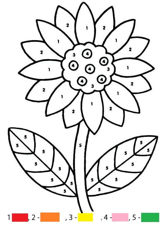 Magique Fleur Facile Coloriage Magique Fleur Facile