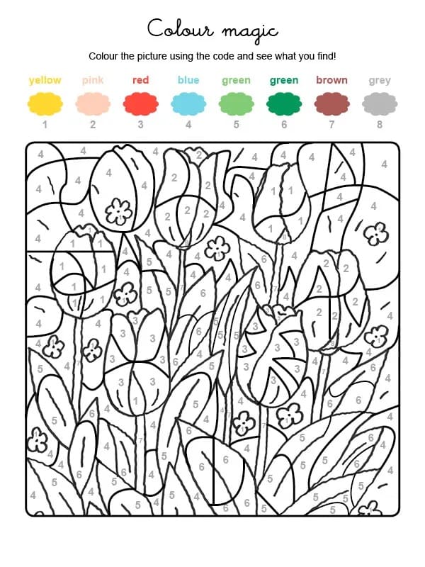 Magique Fleur Imprimable Gratuit Pour les Enfants Coloriage Magique Fleur Imprimable Gratuit Pour les Enfants