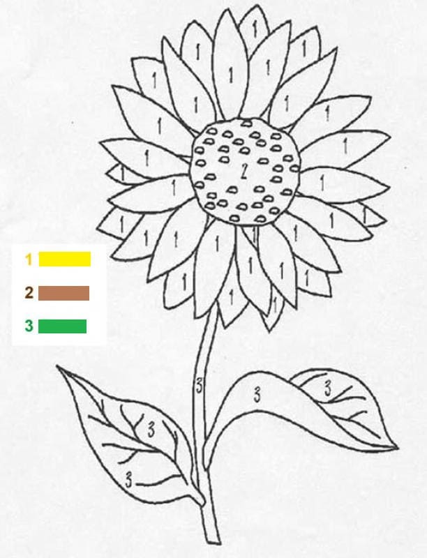 Magique Fleur Simple Coloriage Magique Fleur Simple
