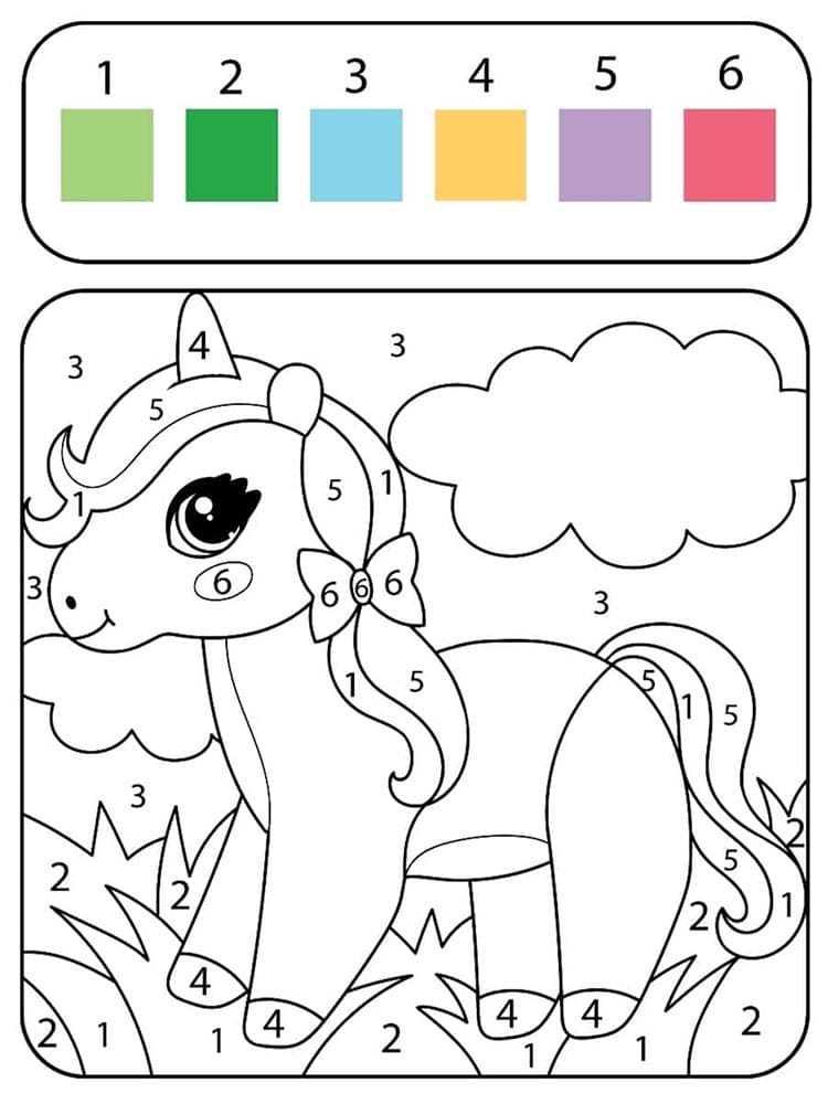 Coloriage Magique Licorn Gratuit