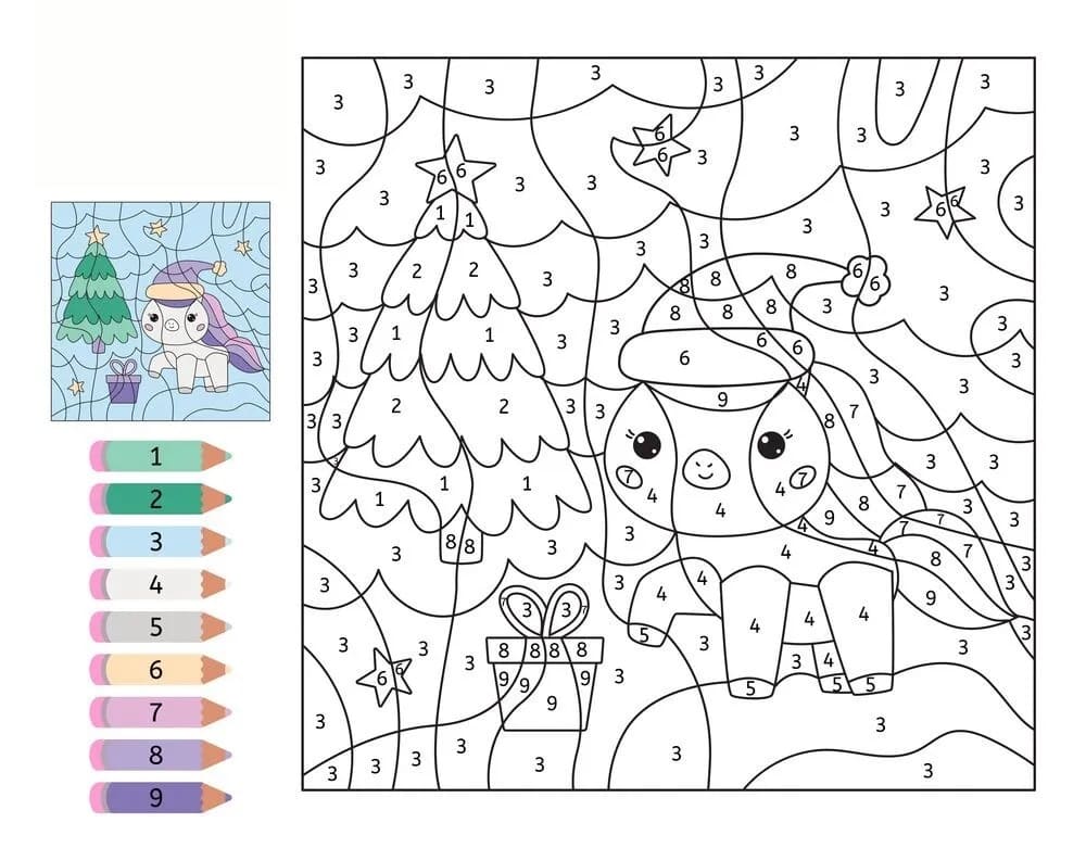 Coloriage Magique Licorn Imprimable
