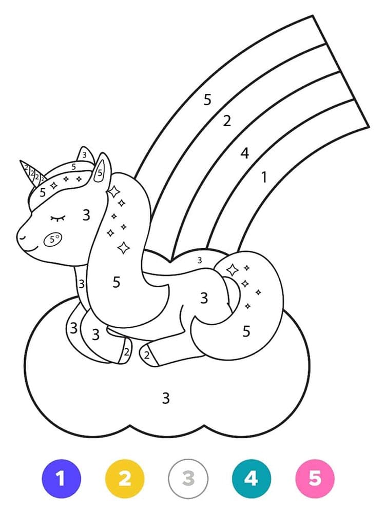 Coloriage Magique Licorn Pour Enfants