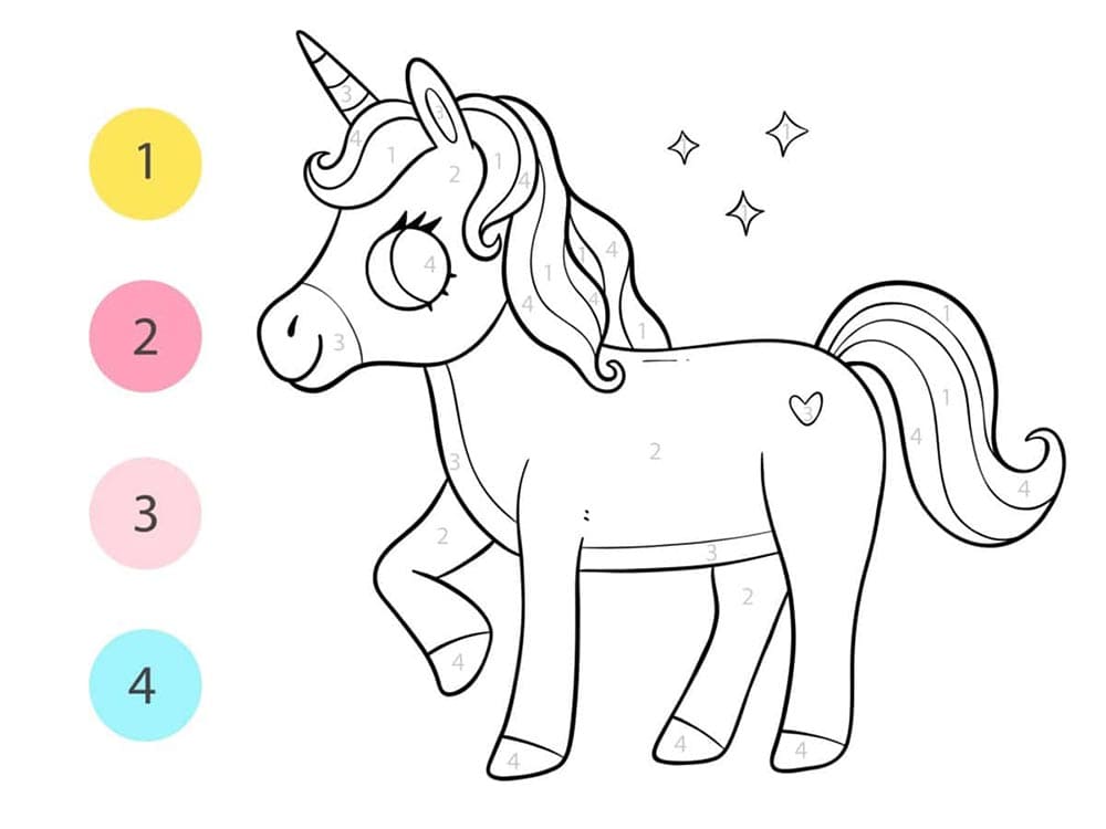 Coloriage Magique licorne animée