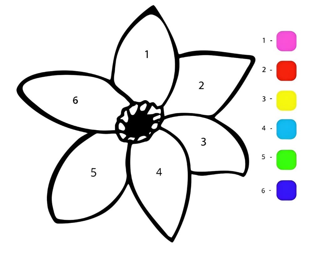 Magique Une Fleur Coloriage Magique Une Fleur