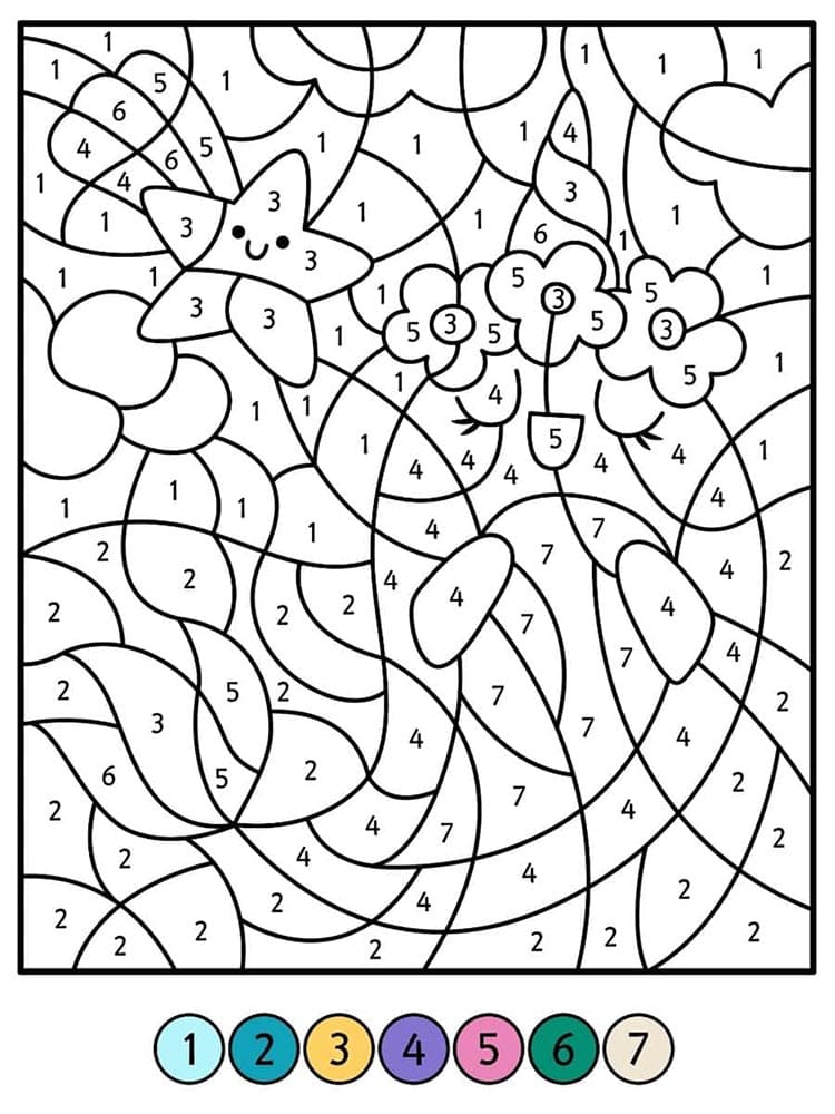 Coloriage Magique une licorne animée