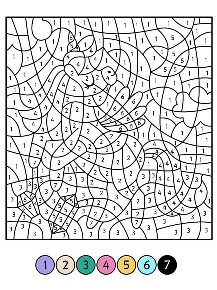 Coloriage Magique une licorne