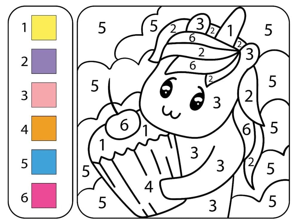 Coloriage Magique une petite licorne
